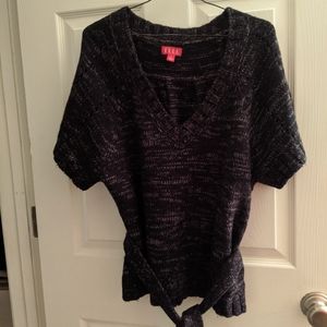 Elle cropped sleeve cardigan with belt